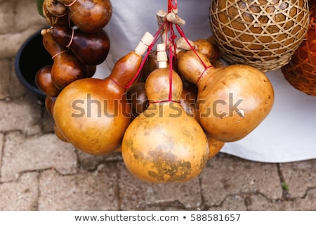 Stock photo: Dried Bottle Gourd Used For Traditional Canteen