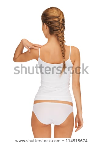 Stock photo: Beautiful Woman In White Cotton Underwear