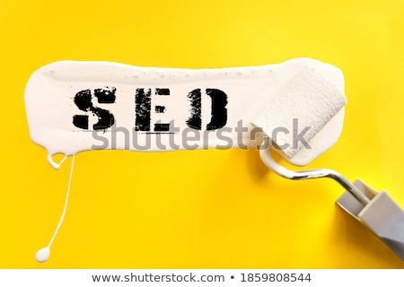 Stockfoto: Seo Word Painted And Brush