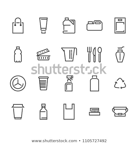 Zdjęcia stock: Disposable Cup Line Icon