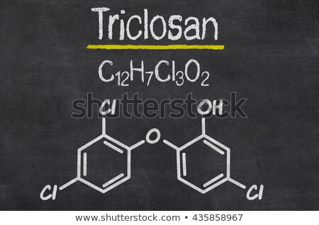 [[stock_photo]]: Blackboard With The Chemical Formula Of Triclosan