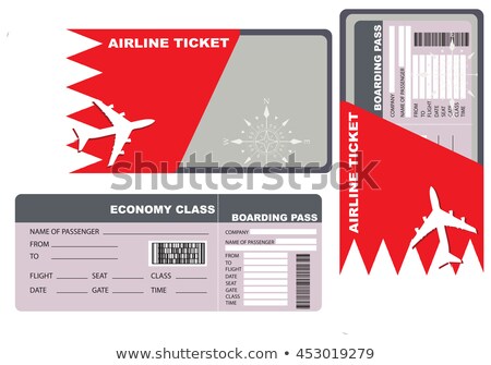 Stok fotoğraf: Economy Class Ticket For Bahrain