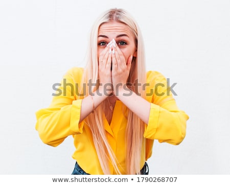 Stock photo: Bright Awesome Happy Smiling Brunette Girl Emotional Posing On W