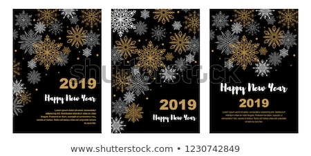Zdjęcia stock: 2019 Happy New Year Background Vector Holiday Of 2019 Year Futuristic Disco Glowing Neon Light Sph