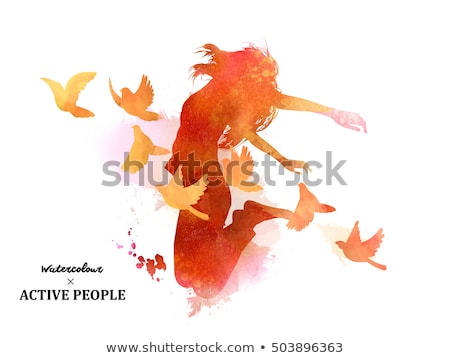 Stock fotó: Dancing Woman Silhouette