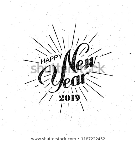 ストックフォト: Happy New Year Greeting Card With Inscription Happy New Year