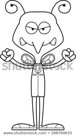 Stock photo: Cartoon Angry Doctor Mosquito