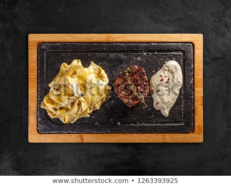 Stock photo: Tenderloin Steak With Pasta
