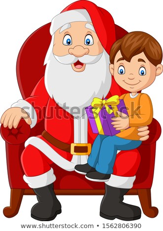 Сток-фото: Happy Little Boy In Santa Costume