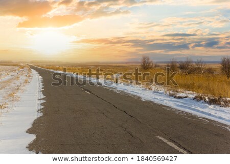 Stockfoto: Sunset On Prairie Winter