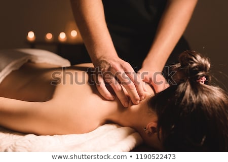 Сток-фото: Woman Neck Massage At Luxury Spa