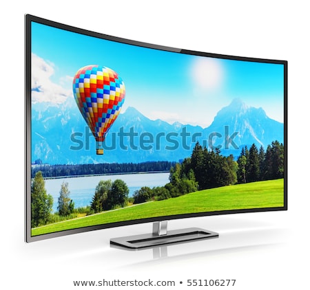 Stok fotoğraf: Curved Widescreen Television