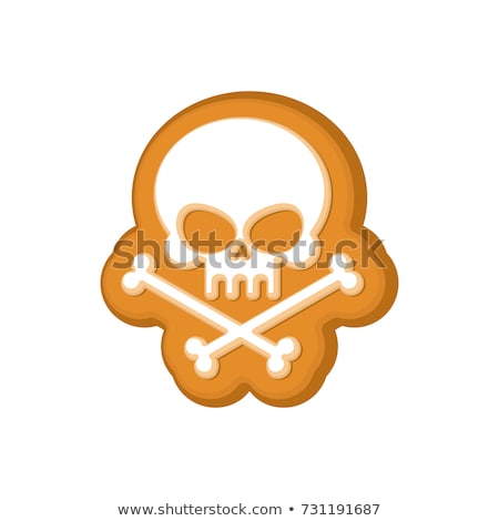 Stockfoto: Halloween Cookie Ghost Cookies For Terrible Holiday Vector Ill