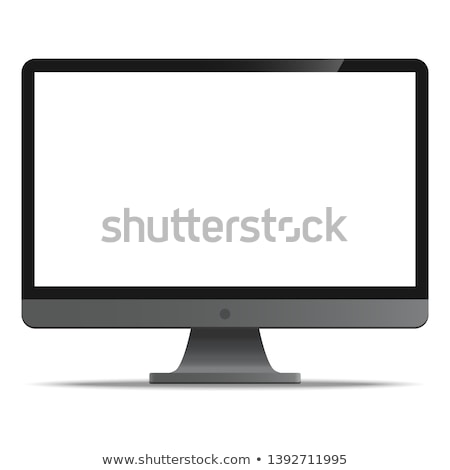 Stok fotoğraf: White 16 To 9 Computer Monitor