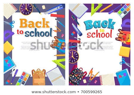Foto stock: Back To School Poster With Place For Text In Frame