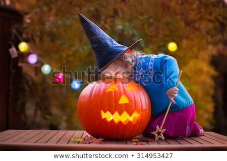 Stock foto: Group Of Friends Dressed In Scary Costumes Celebrating