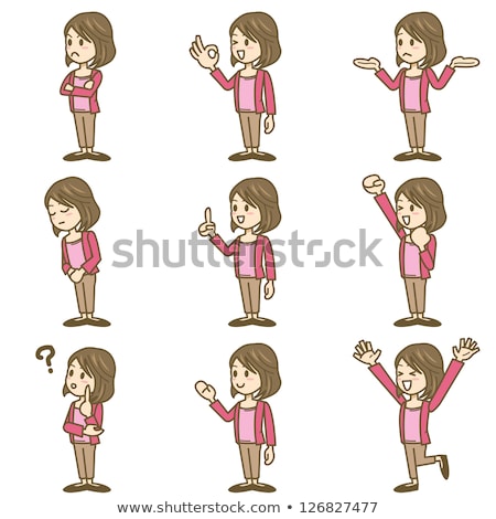 Сток-фото: Retro Avatars Cartoon People Vector Cartoon Isolated