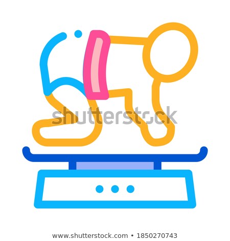 Stock foto: Newborn Weight Measurement Icon Vector Outline Illustration