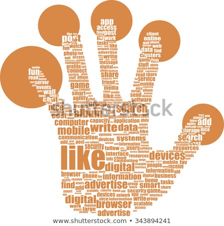 Thumbs Up Symbol Of Text Keywords On Like Themes Stockfoto © fotoscool