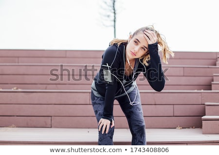 Stok fotoğraf: Beautiful Young Woman With The Headphones