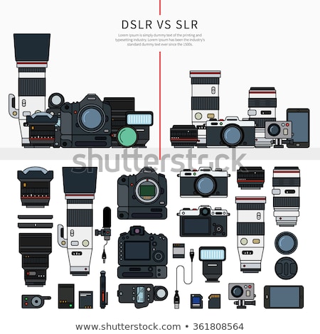 Stock photo: Digital Slr Isolated On A White Background With Memory Card Half Inserted