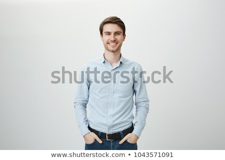 Сток-фото: Young Man With Hands On The Collar