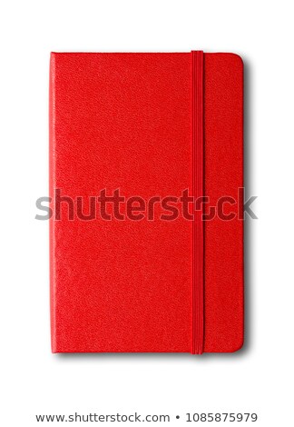 Red Notebook Isolated On White Background Stok fotoğraf © Daboost