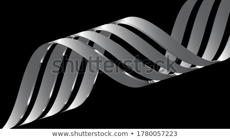 ストックフォト: Twisted Ribbon  Abstract Logo Or Design Element In Silver