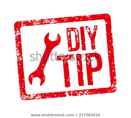 Stock photo: Red Stamp - Diy Tip