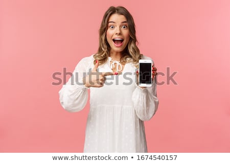 Zdjęcia stock: Happy Woman Celebrating Something