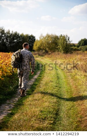 Foto stock: Soldier Walking