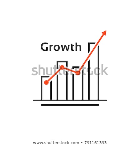 Foto stock: Bar Chart Upward Line Icon