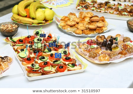 Сток-фото: Catering Buffet Style With Different Light Snack