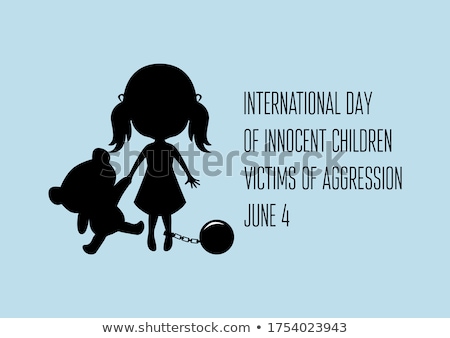 Foto stock: Innocent Children Victims Of Aggression