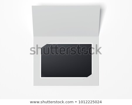 Stock photo: Gray Leaflet With Photo Inside 3d Rendering