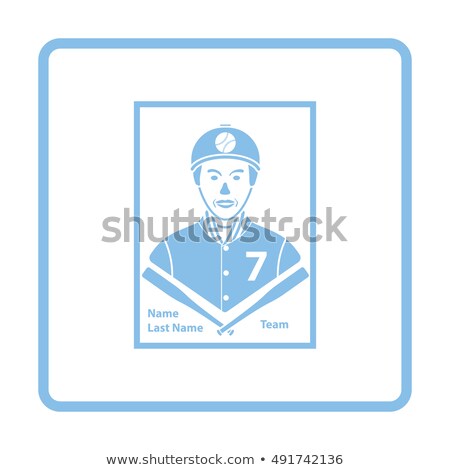 Stock fotó: Baseball Card Icon