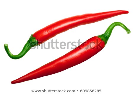 ストックフォト: Long Thin Chile Peppers Paths