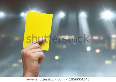 Zdjęcia stock: Yellow Card On Stadium Background