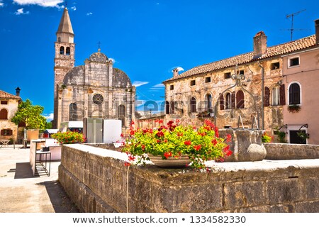 Village Of Svetvincenat Ancient Square And Church View Stock photo © xbrchx