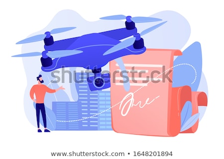 ストックフォト: Drone Flying Regulations Concept Vector Illustration