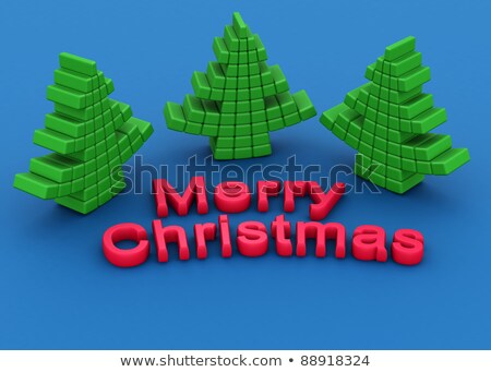 Zdjęcia stock: Rubber Stationery Christmas Tree Greeting