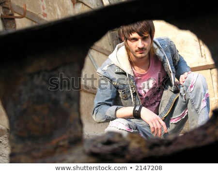 Stock photo: Beardman On Construction