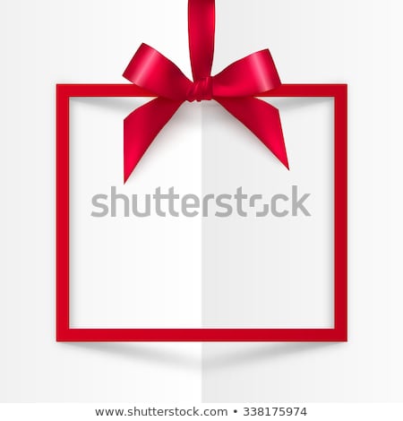 Stok fotoğraf: Decoration Border - Frame - Gift Boxes With Bows And Ribbons