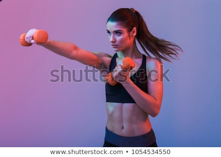 Stock photo: Young Woman With Dumbbells