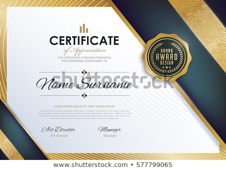 Stock fotó: Elegant Certificate Template Design Vector