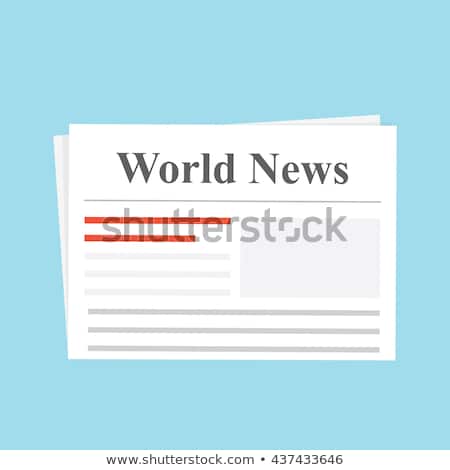Stok fotoğraf: Newspaper Vector With Headline Images News Page Articles Newsprint Reportage Information Press