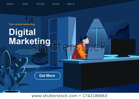 Stock foto: Social Network Behavior Concept Vector Isometric Illustration