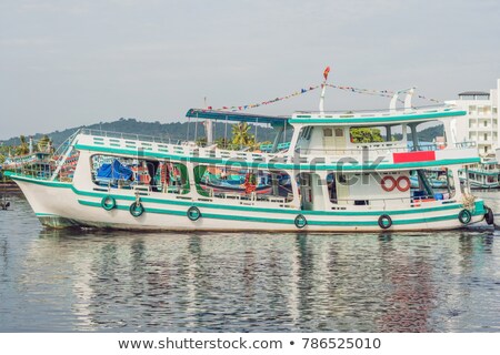 Сток-фото: A Group Of Colourful Boats Moored At Phu Quoc Vietnam Boats Such As These Are Iconic Of The Seaside