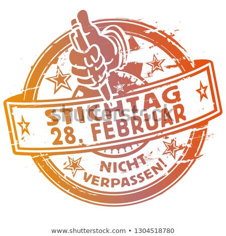 Stock foto: Rubber Stamp With Deadline February 28th