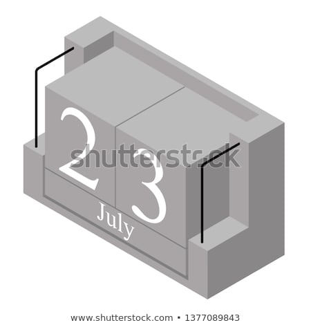 Stock photo: Cubes Calendar 23rd July